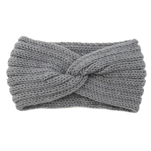 Bandeau cheveux torsadé en laine côtelée modèle Masha
